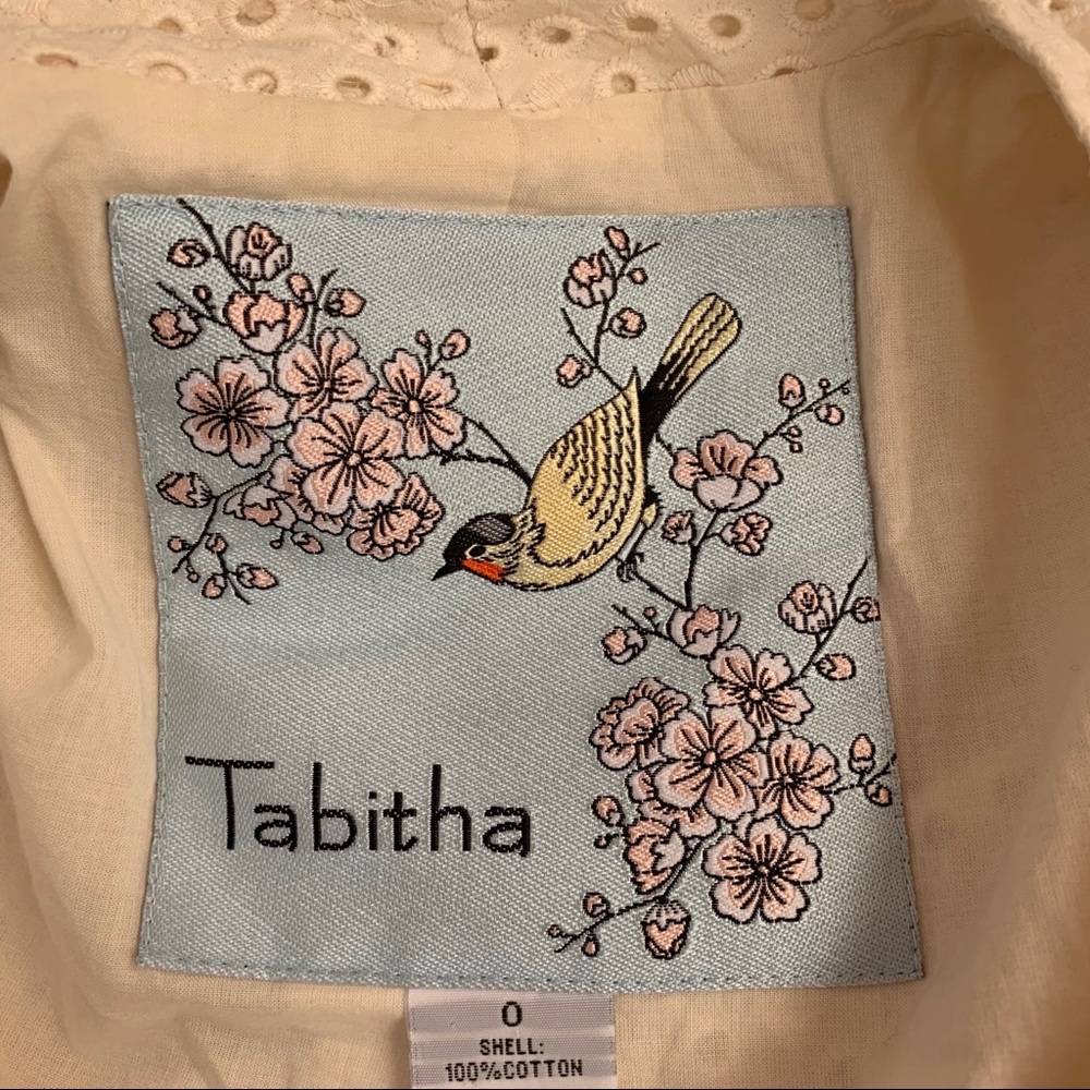Tabitha Beige Eyelet Ruffle Jacket Blazer Sz 0 - Picture 4 of 8